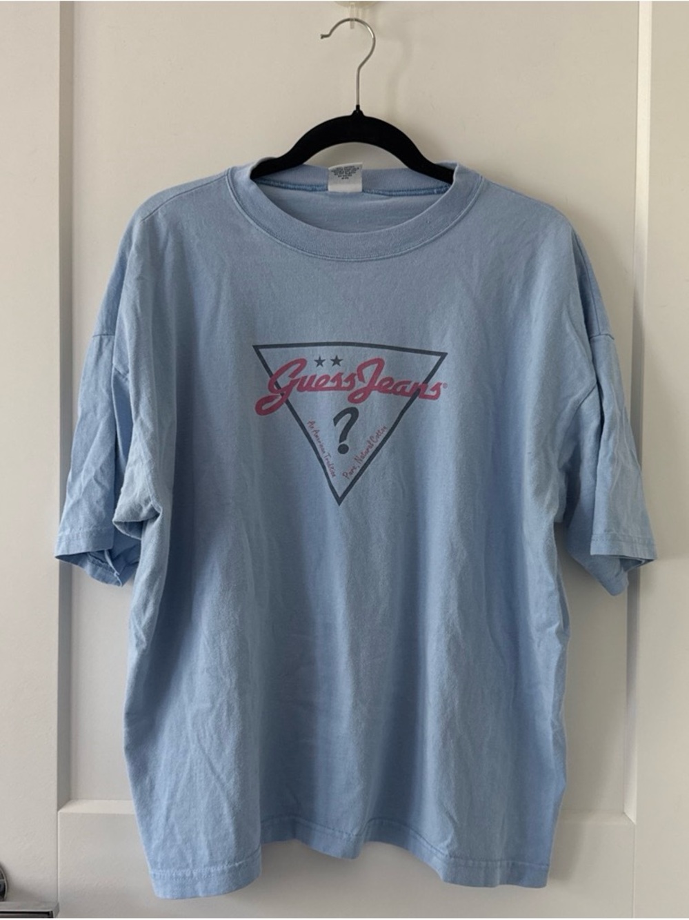 Vintage Guess women’s Light Blue Logo Tee